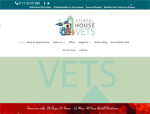 Tablet Screenshot of animalhousevets.com